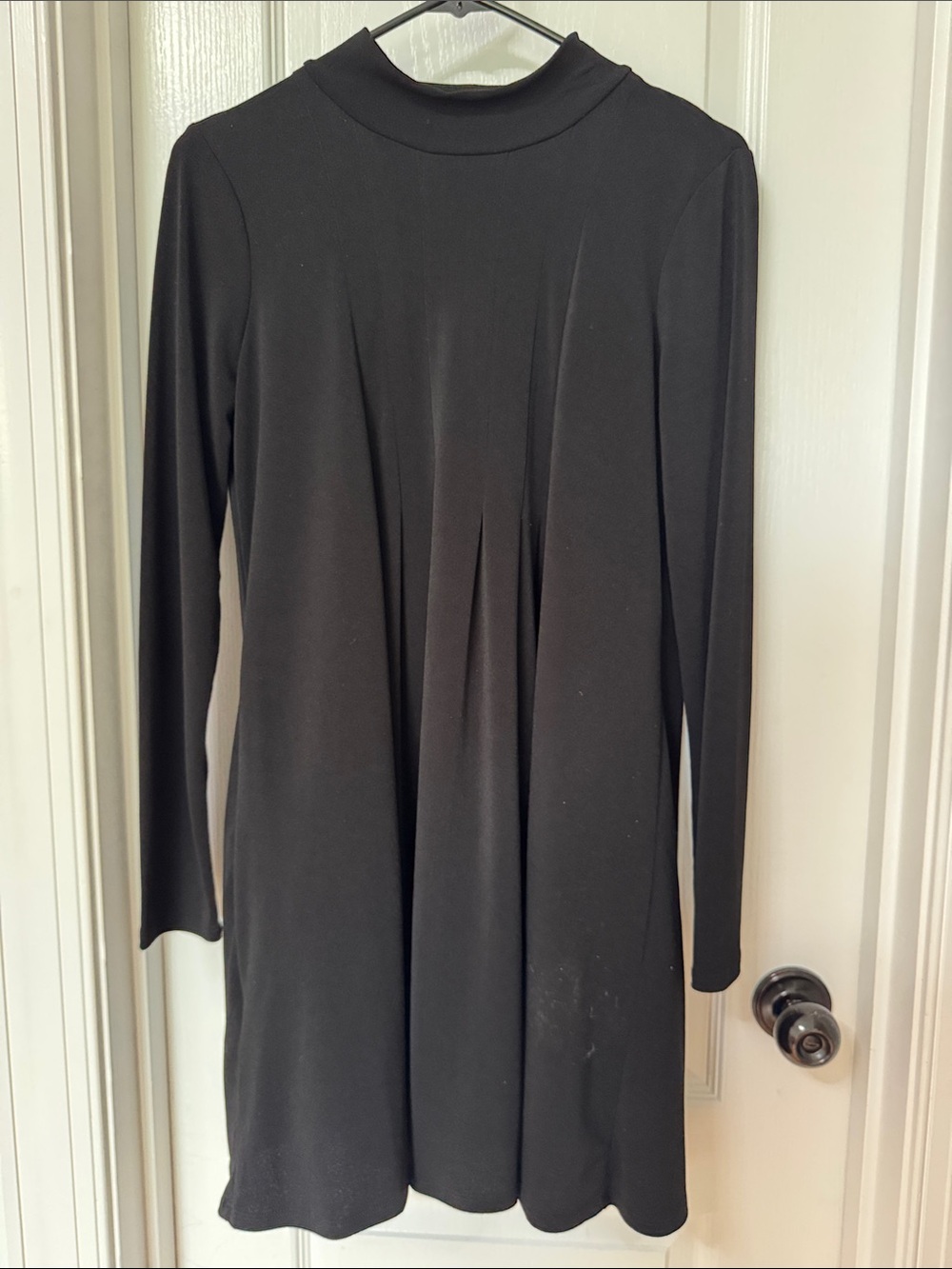 BCBGeneration Black Long-Sleeve Mini Swing Dress